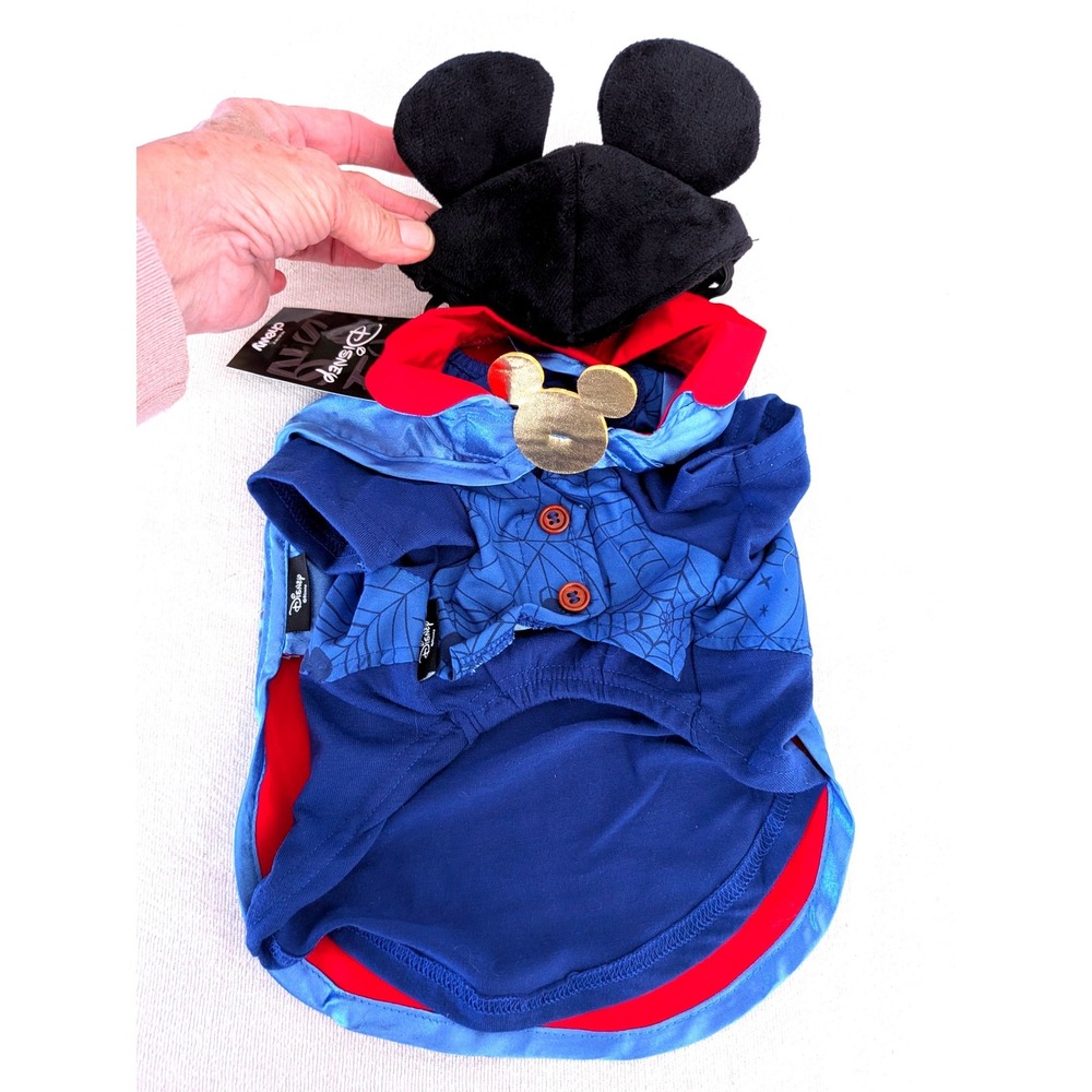 Disney Mickey Mouse Vampire Pet Costume Small Dog Halloween Costume NWT